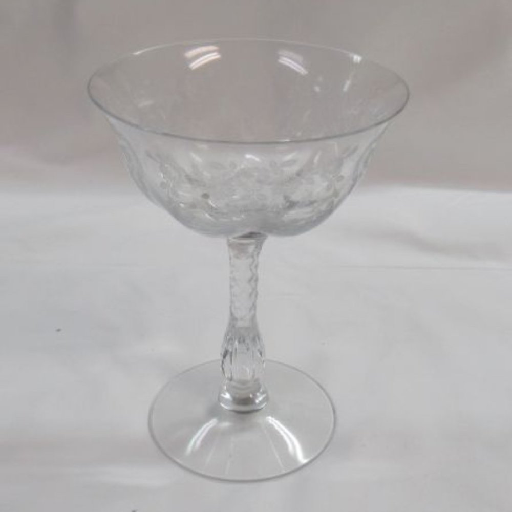 Duncan and Miller Glass Crystal Remembrance 5 1/2 Inch Tall Sherbet Champagne